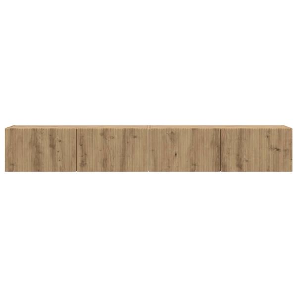 TV стенен шкаф 2 pcs Дъб Артизан 60 x 31 x 29.5 см