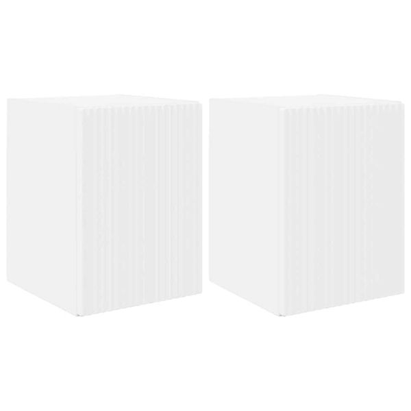 TV стенен шкаф 2 pcs Бяло 30 x 31 x 40 см Инженерно дърво