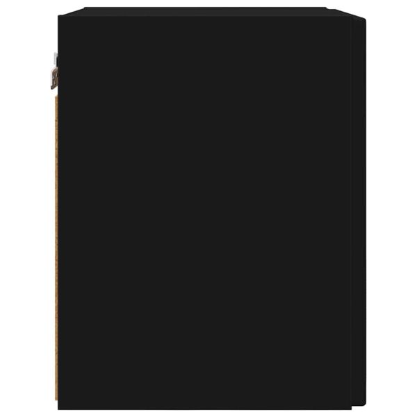 TV стенен шкаф Черно 30 x 31 x 40 см Инженерно дърво