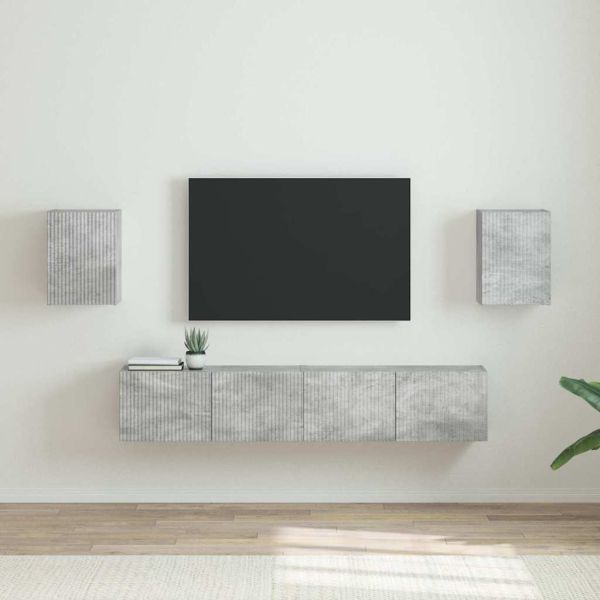 TV стенен шкаф 2 pcs Бетон 30 x 31 x 40 см Инженерно дърво