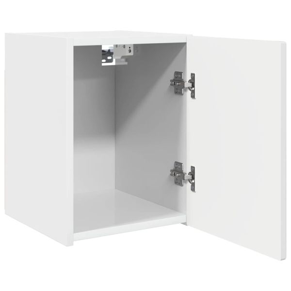 TV стенен шкаф 2 pcs Гланц бяло 30 x 31 x 40 см Инженерно дърво