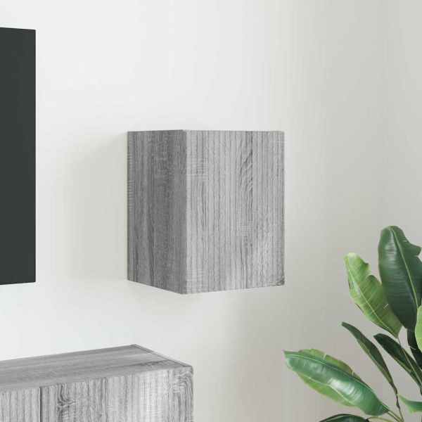 TV стенен шкаф Сив Сонома 30 x 31 x 40 см Инженерно дърво