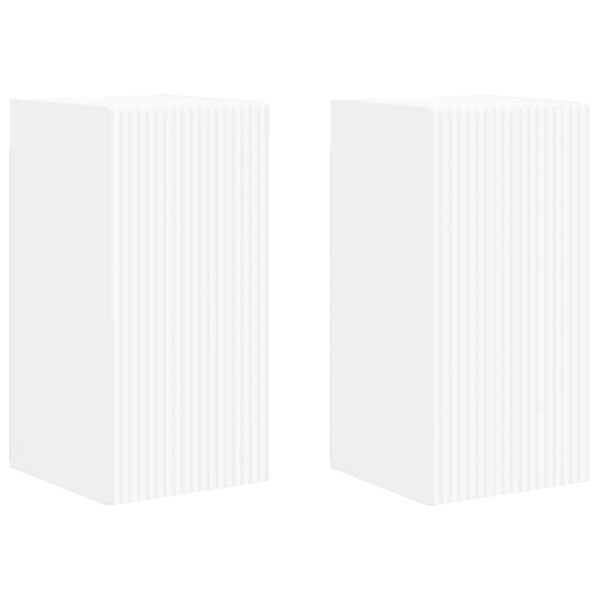 TV стенен шкаф 2 pcs Бяло 30 x 31 x 60 см Инженерно дърво