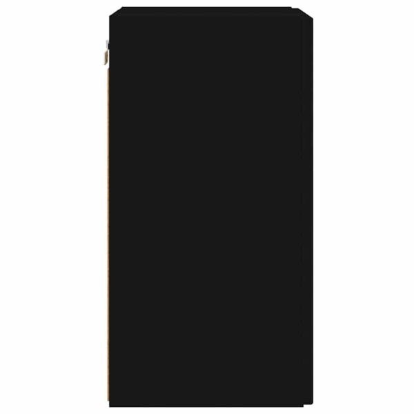 TV стенен шкаф Черно 30 x 31 x 60 см Инженерно дърво