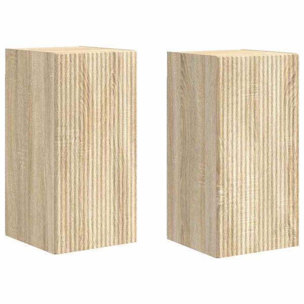 TV стенен шкаф 2 pcs Сонома 30 x 31 x 60 см Инженерно дърво