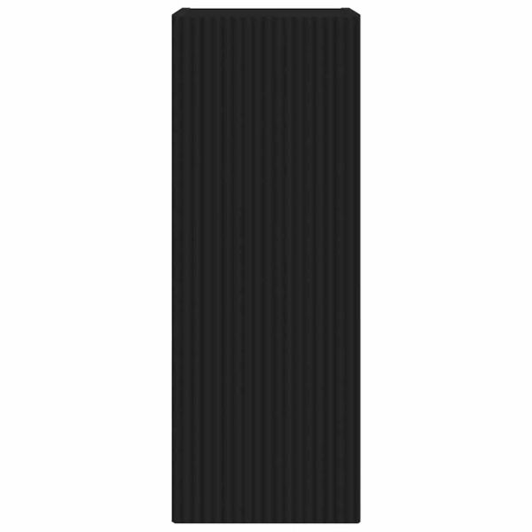 TV стенен шкаф Черно 30 x 31 x 80 см Инженерно дърво