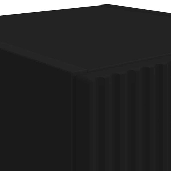 TV стенен шкаф 2 pcs Черно 30 x 31 x 80 см Инженерно дърво