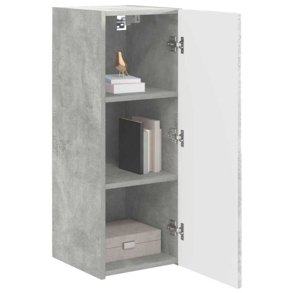 TV стенен шкаф 2 pcs Бетон 30 x 31 x 80 см Инженерно дърво