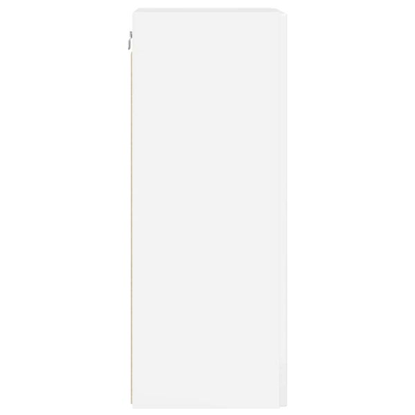 TV стенен шкаф 2 pcs Гланц бяло 30 x 31 x 80 см Инженерно дърво