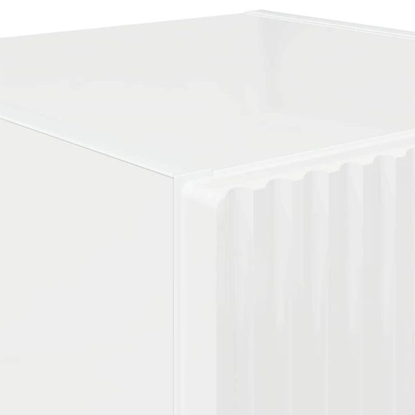 TV стенен шкаф 2 pcs Гланц бяло 30 x 31 x 80 см Инженерно дърво