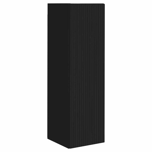 TV стенен шкаф Черно 30 x 31 x 100 см Инженерно дърво