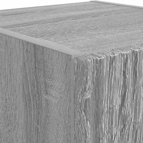 TV стенен шкаф Сив Сонома 30 x 31 x 100 см Инженерно дърво