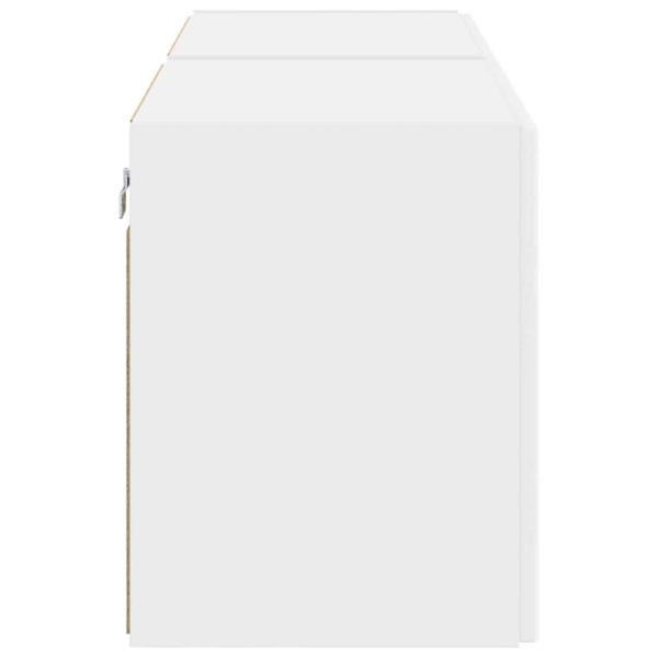 TV стенен шкаф 2 pcs Бяло 59,5 x 31 x 40 см Инженерно дърво