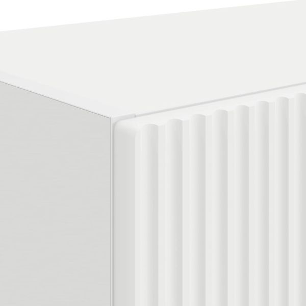 TV стенен шкаф 2 pcs Бяло 59,5 x 31 x 40 см Инженерно дърво