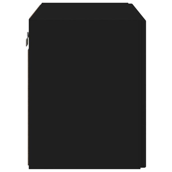 TV стенен шкаф Черно 59,5 x 31 x 40 см Инженерно дърво