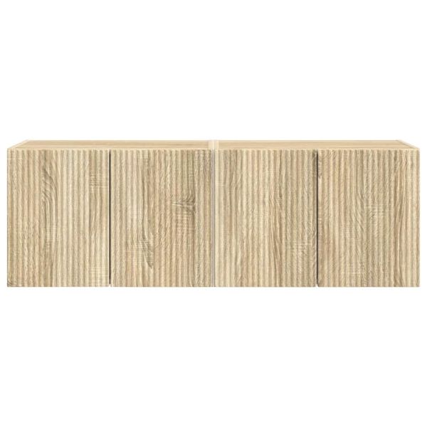 TV стенен шкаф 2 pcs Сонома дъб 59,5 x 31 x 40 см