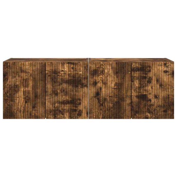 TV стенен шкаф 2 pcs Димян дъб 59,5 x 31 x 40 см