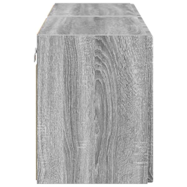 TV стенен шкаф 2 pcs Сив Сонома 59,5 x 31 x 40 см