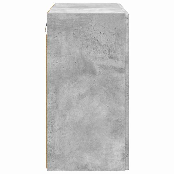 TV стенен шкаф Циментено сиво 59,5 x 31 x 60 см Инженерно дърво