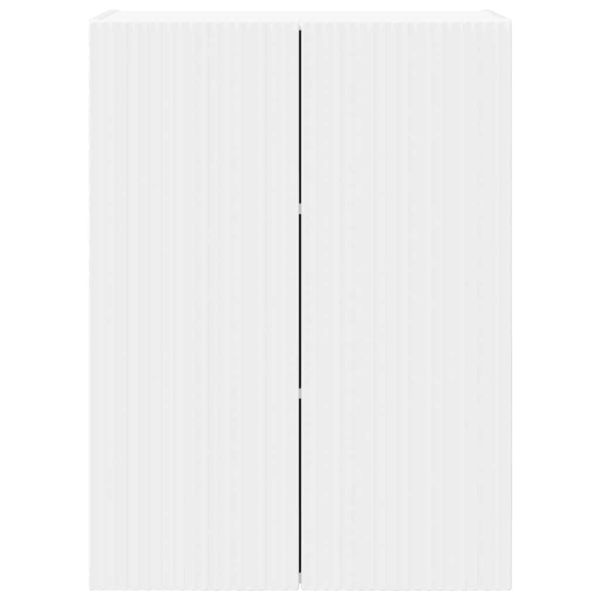 TV стенен шкаф Бяло 59,5 x 31 x 80 см Инженерно дърво