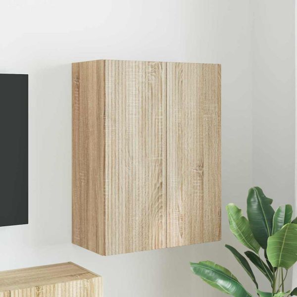 TV стенен шкаф Сонома дъб 59,5 x 31 x 80 см Инженерно дърво