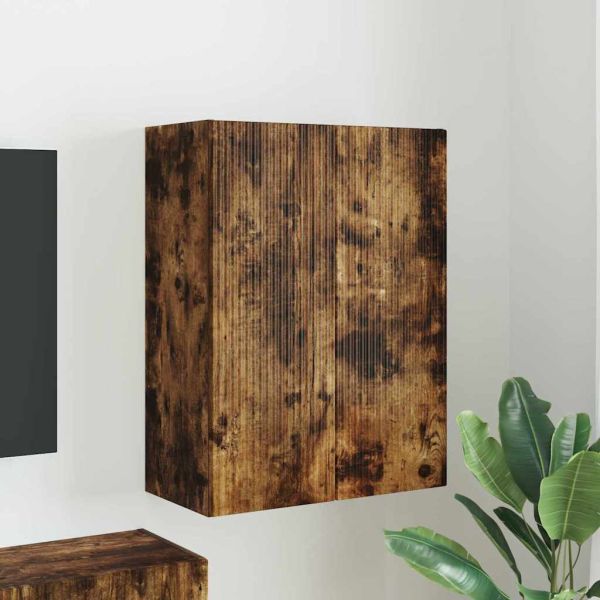 TV стенен шкаф Димян дъб 59,5 x 31 x 80 см Инженерно дърво