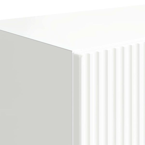 TV стенен шкаф Лъскаво бяло 59,5 x 31 x 100 см Инженерно дърво