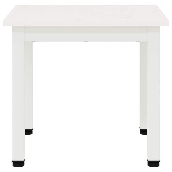 Масичка за кафе Бяло 40 x 40 x 36 cm Солидно борово дърво