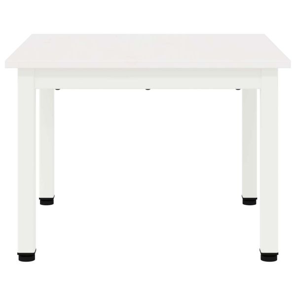 Масичка за кафе Бяло 50 x 50 x 36 см Солидно борово дърво