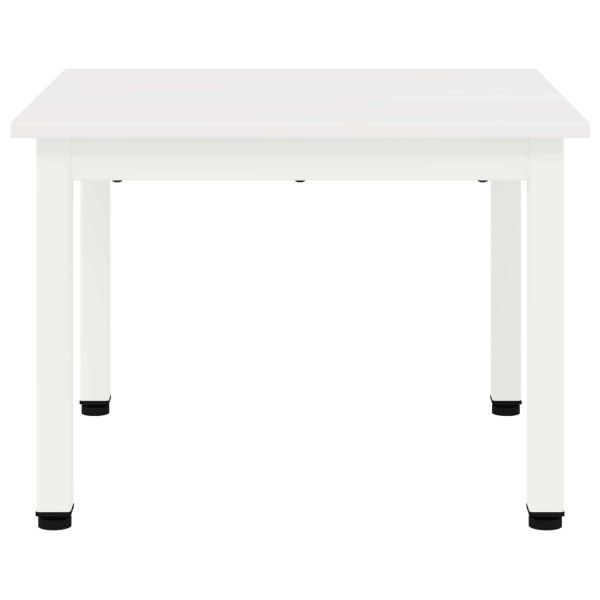 Масичка за кафе Бяло 50 x 50 x 36 см Солидно борово дърво