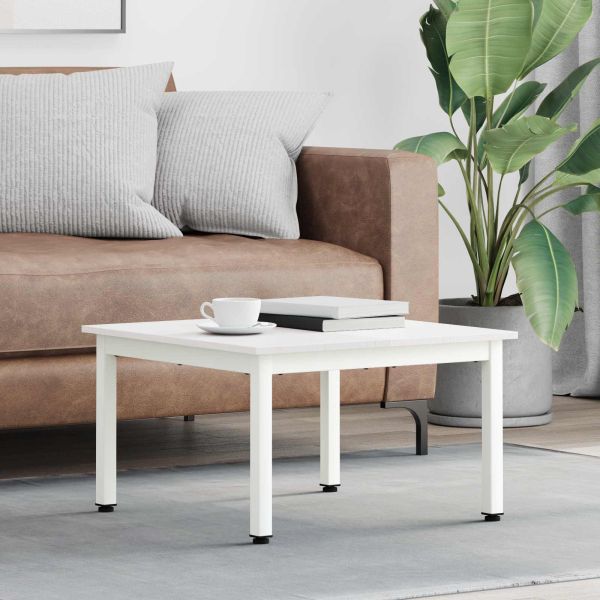 Масичка за кафе Бяло 60 x 60 x 36 cm Солидно борово дърво