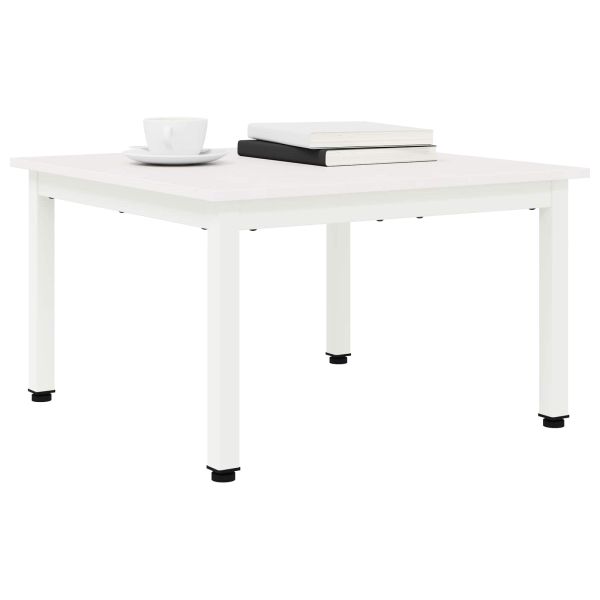 Масичка за кафе Бяло 60 x 60 x 36 cm Солидно борово дърво