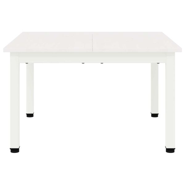 Масичка за кафе Бяло 60 x 60 x 36 cm Солидно борово дърво