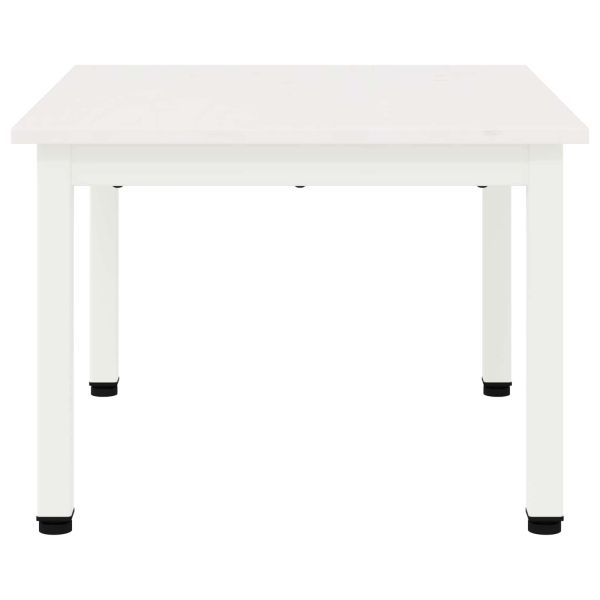 Масичка за кафе Бяло 60 x 50 x 36 см Солидно борово дърво