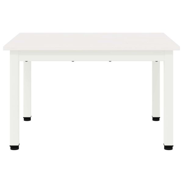 Масичка за кафе Бяло 60 x 50 x 36 см Солидно борово дърво