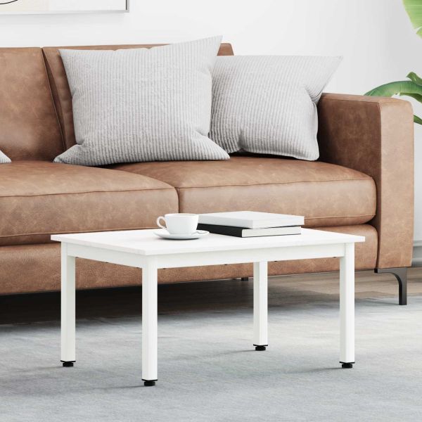 Масичка за кафе Бяло 60 x 50 x 36 см Солидно борово дърво