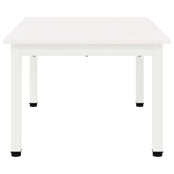 Масичка за кафе Бяло 60 x 50 x 36 см Солидно борово дърво