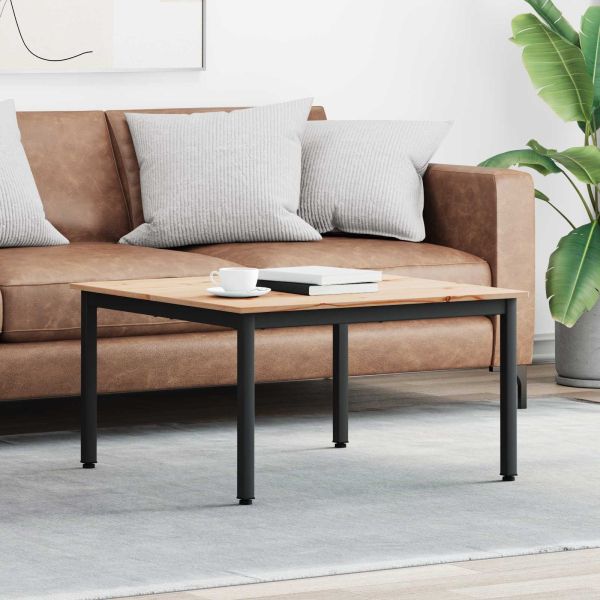 Масичка за кафе Естествен 80 x 80 x 45 cm Солидно борово дърво