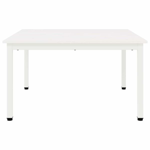 Масичка за кафе Бяло 80 x 80 x 45 cm Солидно борово дърво