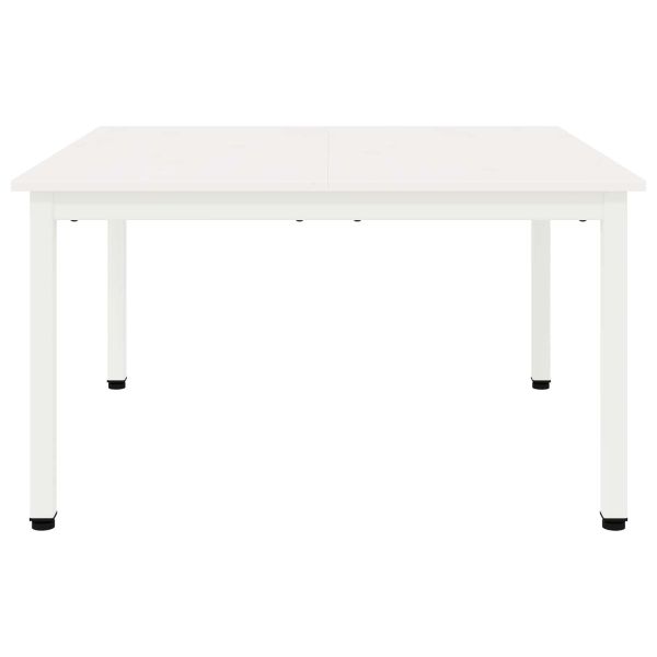 Масичка за кафе Бяло 80 x 80 x 45 cm Солидно борово дърво