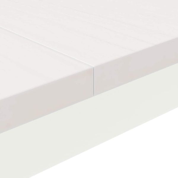 Масичка за кафе Бяло 80 x 80 x 45 cm Солидно борово дърво