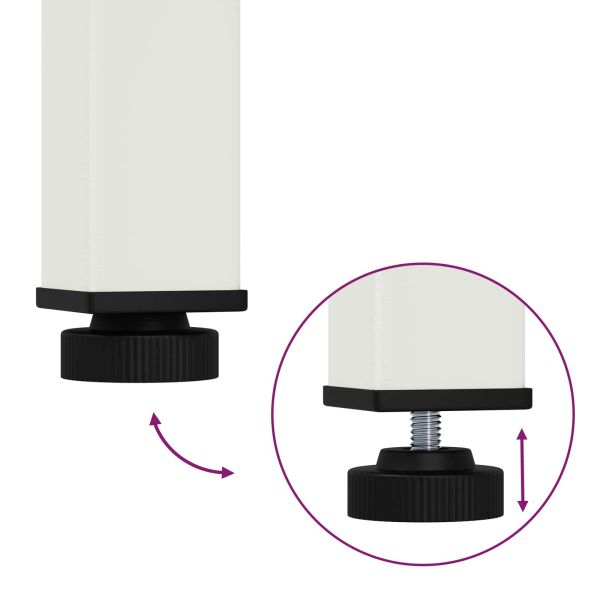 Масичка за кафе Бяло 80 x 80 x 45 cm Солидно борово дърво