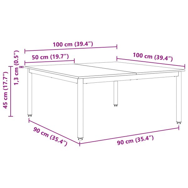 Масичка за кафе Естествен 100 x 100 x 45 cm