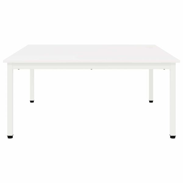 Масичка за кафе Бяло 100 x 100 x 45 cm Солидно борово дърво