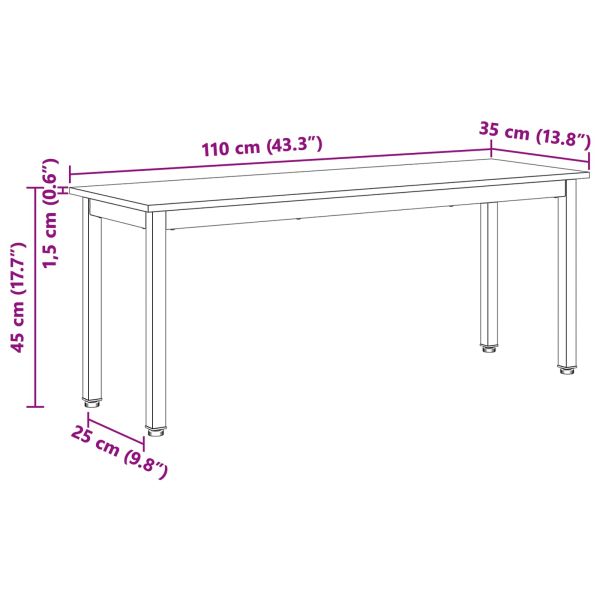 Пейка Бяло 110 x 35 x 45 cm Солидно борово дърво
