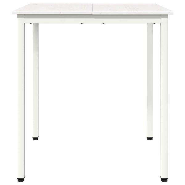 Трапезна маса Бяло 60 x 60 x 75 cm Солидно борово дърво