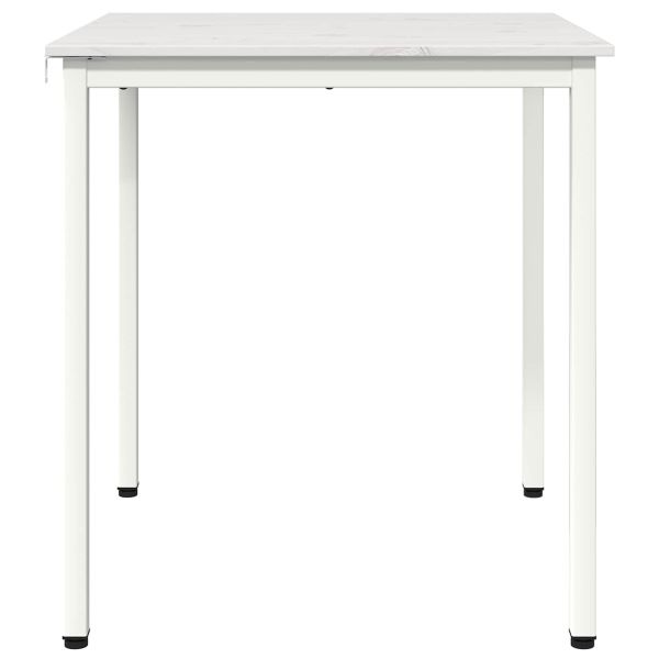 Трапезна маса Бяло 70 x 70 x 75 cm Солидно борово дърво