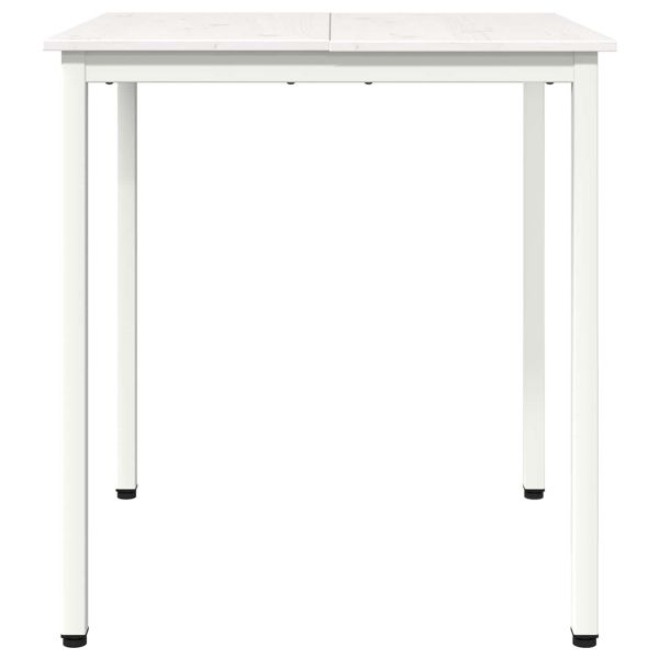 Трапезна маса Бяло 70 x 70 x 75 cm Солидно борово дърво