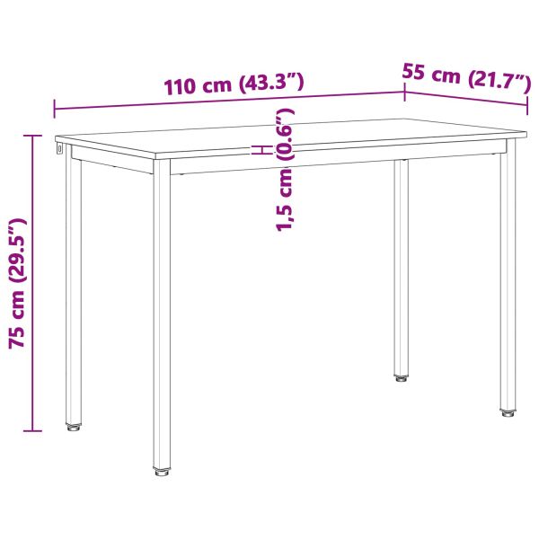 Трапезна маса Естествен 110 x 55 x 75 cm Солидно борово дърво