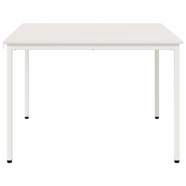 Трапезна маса Бяло 110 x 110 x 75 cm Солидно борово дърво